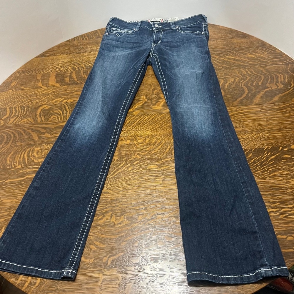 Ariat REAL Denim Bootcut Jeans Womens 33L Blue Low Rise 10018351